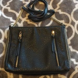 Black studded crossbody bag